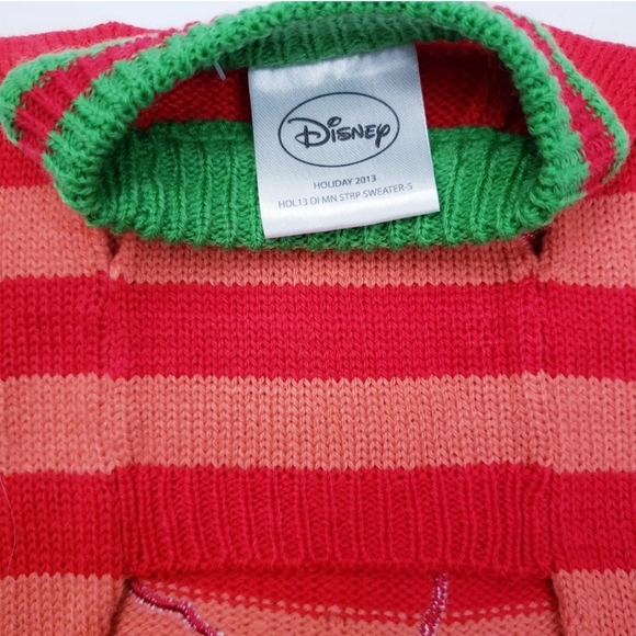 Disney Pets Holiday Collection Minnie Mouse Stripped Knit Sweater Size Small NWT - Picture 3 of 6